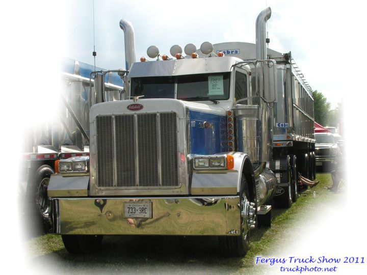 Blue Peterbilt Day Cab With Dump Trailer Fergus Truck Show 2011