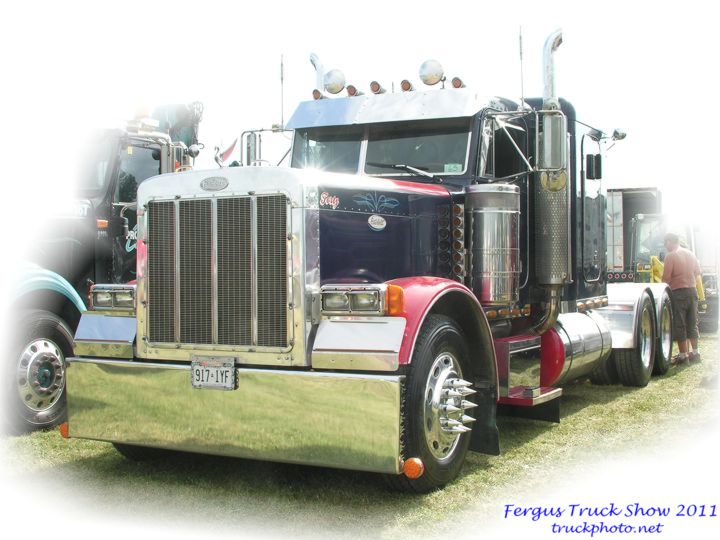  Red on Blue Peterbilt Highway Tractor