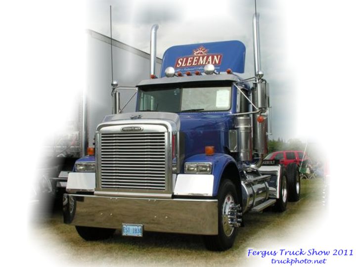 Blue Sleeman Freightliner Day Cab Tractor Fergus Truck Show 2011