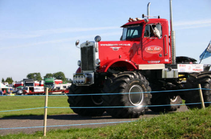 big peterbilt big pete big wheels offr road monster tires