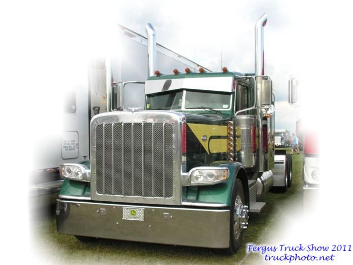 Yellow On Green Peterbilt Highway Tractor Fergus Truck Show 2011